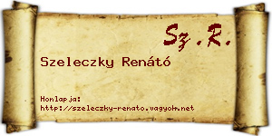 Szeleczky Renátó névjegykártya